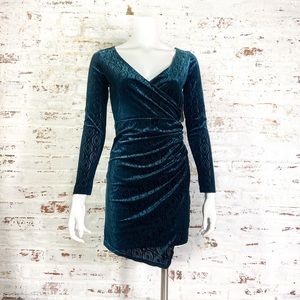 Altar’d State Green Velvet Cocktail Dress
